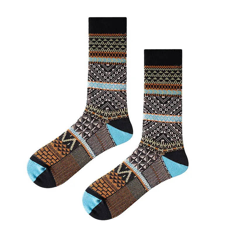 Chic Double Colors Aesthetic Cozy Cotton Crew Socks sold by FloralTrip product image thumbnail 3