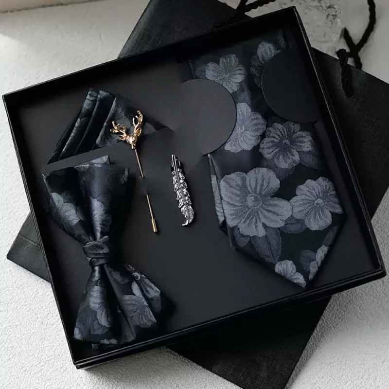 5Pcs Men's Vintage Floral Classic Wedding Bow Ties Gift Box sold by FloralTrip
