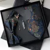 5Pcs Men's Navy & Orange Summer Flower Bow Ties Gift Box sold by FloralTrip