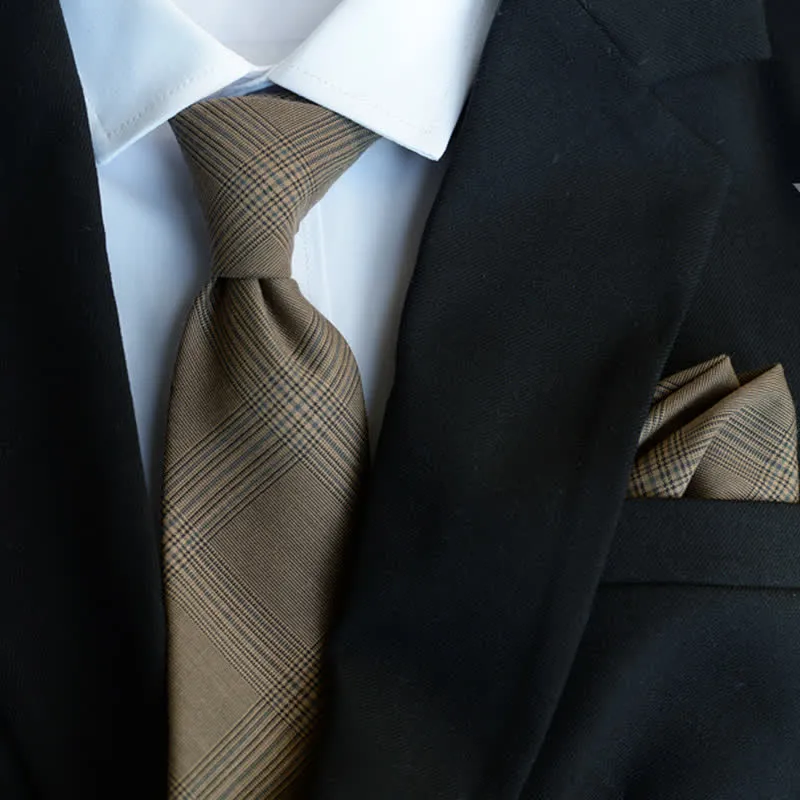 5Pcs Men's Vintage Coffee Brown Plaid Bow Ties Gift Box sold by FloralTrip product image thumbnail 2