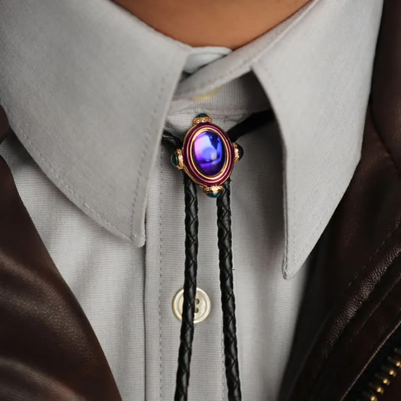 Small Vintage Blue Purple Gemstone Bolo Tie sold by FloralTrip