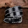 Round Rivets Studded Gothic Clothing Accessories Leather Belt sold by FloralTrip