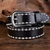 Round Rivets Studded Gothic Clothing Accessories Leather Belt sold by FloralTrip