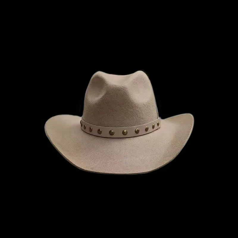 Western Rivets Studded Feather Detailed Cowboy Hat sold by FloralTrip product image thumbnail 3