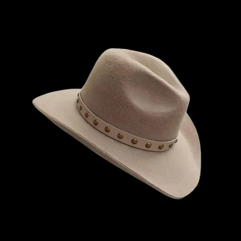 Western Rivets Studded Feather Detailed Cowboy Hat sold by FloralTrip product image thumbnail 4