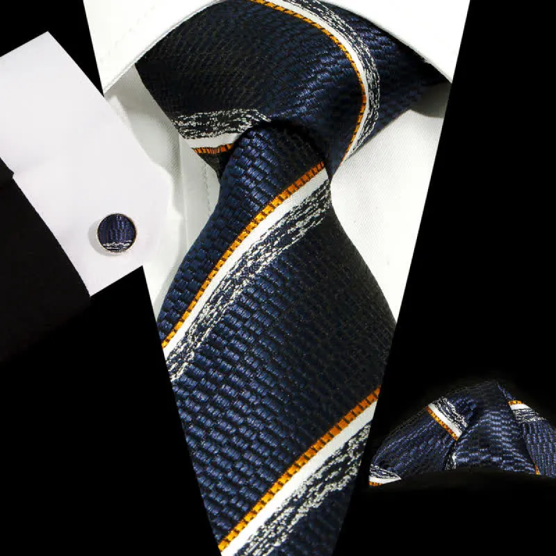 3Pcs Men's Casual Striped Office Accessory Necktie Set sold by FloralTrip