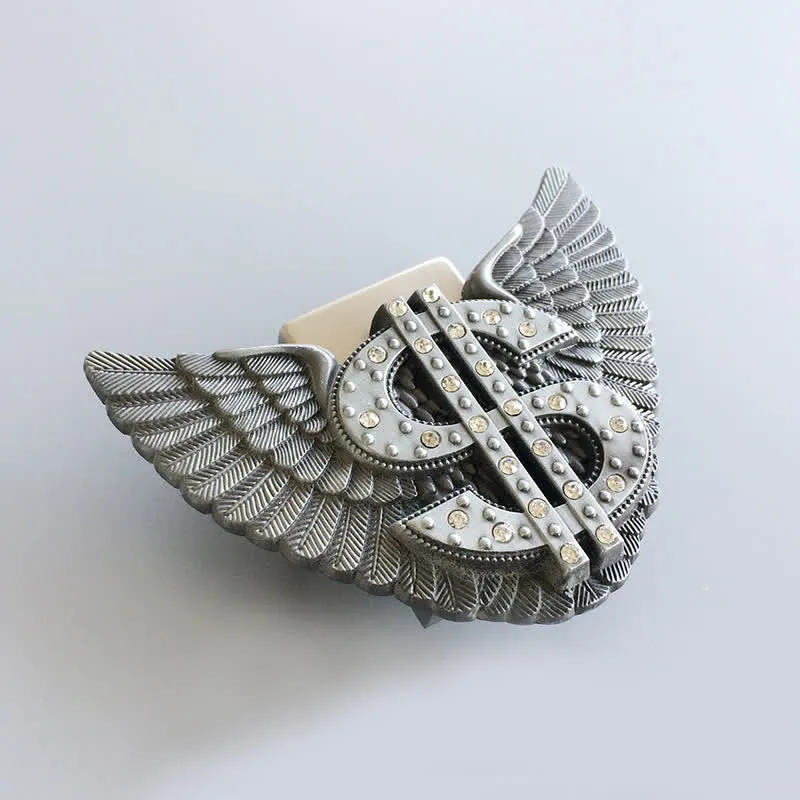 Men's DIY Wings Dollar Sign Leather Belt with Hidden Lighter sold by FloralTrip product image thumbnail 2