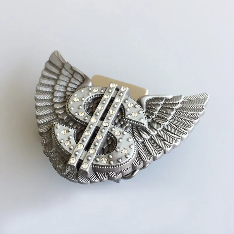 Men's DIY Wings Dollar Sign Leather Belt with Hidden Lighter sold by FloralTrip product image thumbnail 3