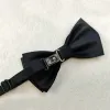 Men's Silver Metal Crown & Cross Chain Bow Tie sold by FloralTrip