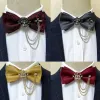 Men's Silver Metal Crown & Cross Chain Bow Tie sold by FloralTrip