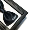 Men's Black White Seahorse Baroque Printed Bow Tie sold by FloralTrip