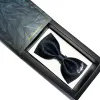 Men's Black White Seahorse Baroque Printed Bow Tie sold by FloralTrip