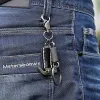 Street Style Hammer Carved Skull Leather Keychain sold by FloralTrip