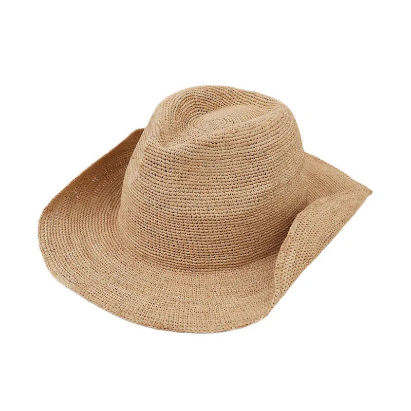 Outing Beach Sunshade Natural Raffia Straw Hat sold by FloralTrip