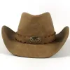 Dark Khaki Outdoor Wide Brim Western Cowboy Hat sold by FloralTrip