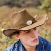 Dark Khaki Outdoor Wide Brim Western Cowboy Hat sold by FloralTrip