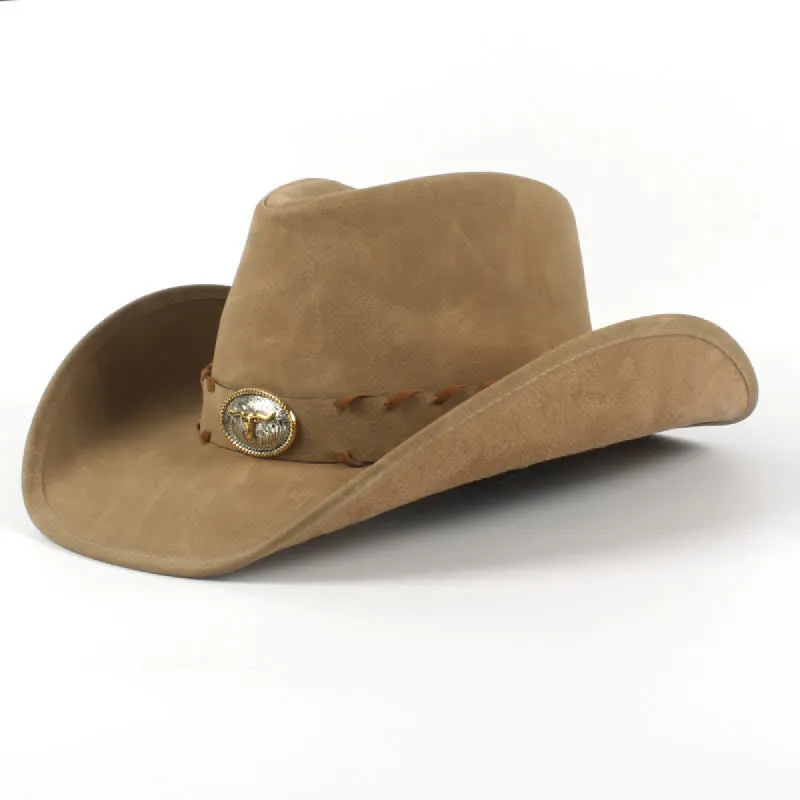 Dark Khaki Outdoor Wide Brim Western Cowboy Hat sold by FloralTrip