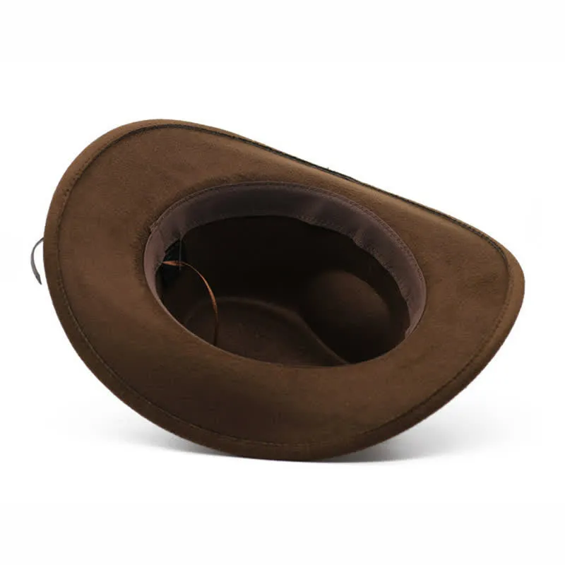 Western Wild Bull Ox Head Strap Felt Cowboy Hat sold by FloralTrip product image thumbnail 2