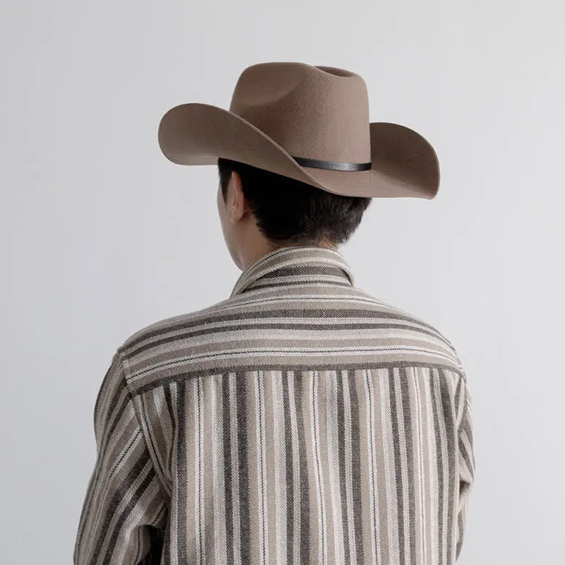 Various Solid Colors Black Leather Strap Cowboy Hat sold by FloralTrip product image thumbnail 2