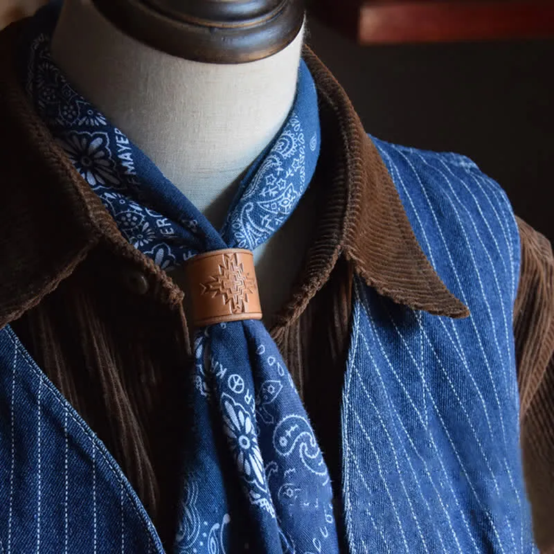 Casual Wear Style Viking Pattern Leather Scarf Ring sold by FloralTrip product image thumbnail 2