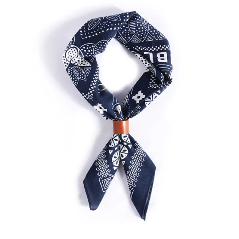 Ethnic Floral Pattern Square Scarf with Scarf Buckle sold by FloralTrip