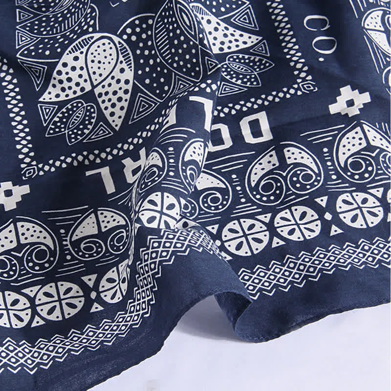 Ethnic Floral Pattern Square Scarf with Scarf Buckle sold by FloralTrip product image thumbnail 5