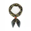 Luxurious British Style Paisley Square Scarf with Scarf Buckle sold by FloralTrip
