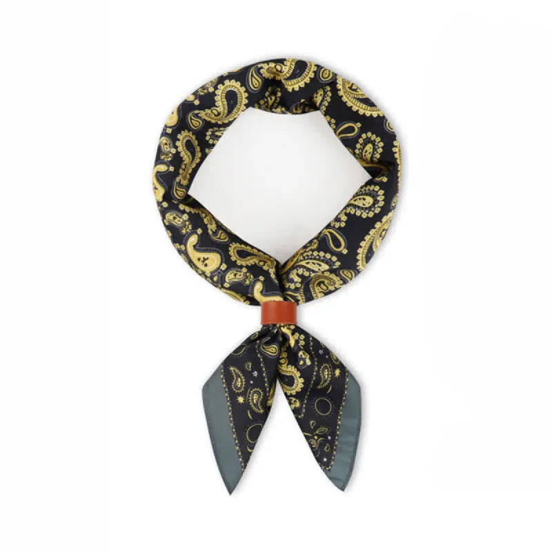 Luxurious British Style Paisley Square Scarf with Scarf Buckle sold by FloralTrip