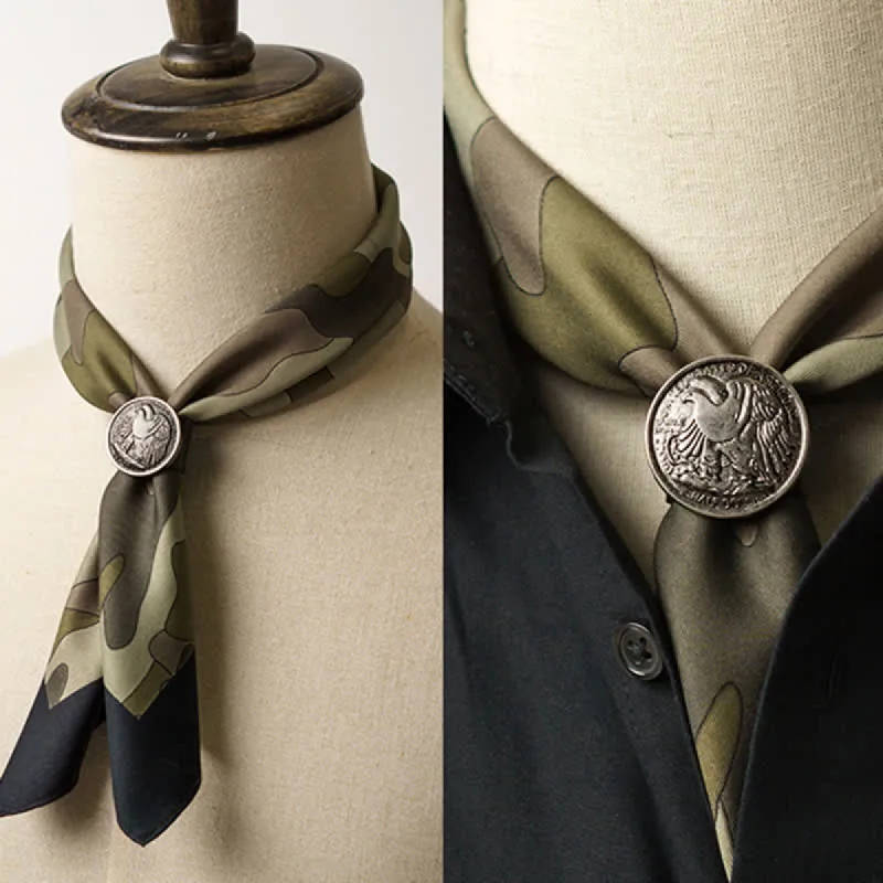 Camouflage Pattern Square Scarf with Scarf Buckle sold by FloralTrip