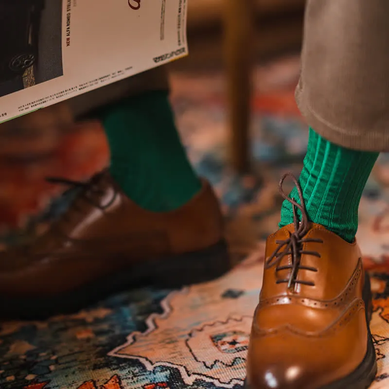 Men's Simple Solid Color Business Cotton Socks sold by FloralTrip