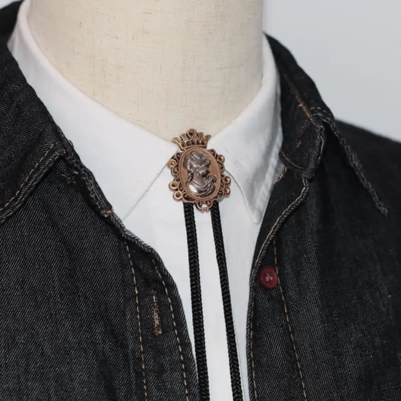Beauty Portrait Head Cowboy Pendant Bolo Tie sold by FloralTrip