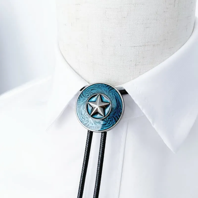 Stylish Five-Pointed Star Blue Glaze Bolo Tie sold by FloralTrip product image thumbnail 2