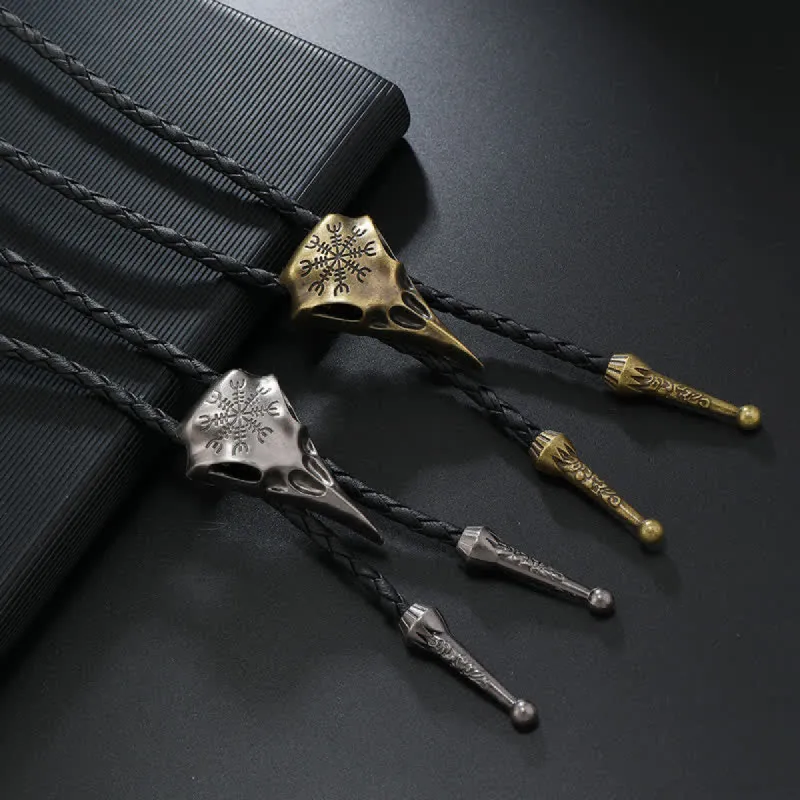 Viking Long-Billed Bird Skull Pendant Bolo Tie sold by FloralTrip