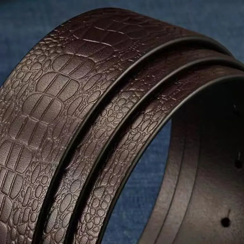 Men's Snake Rhinestone Crocodile Print Buckle Leather Belt sold by FloralTrip product image thumbnail 4