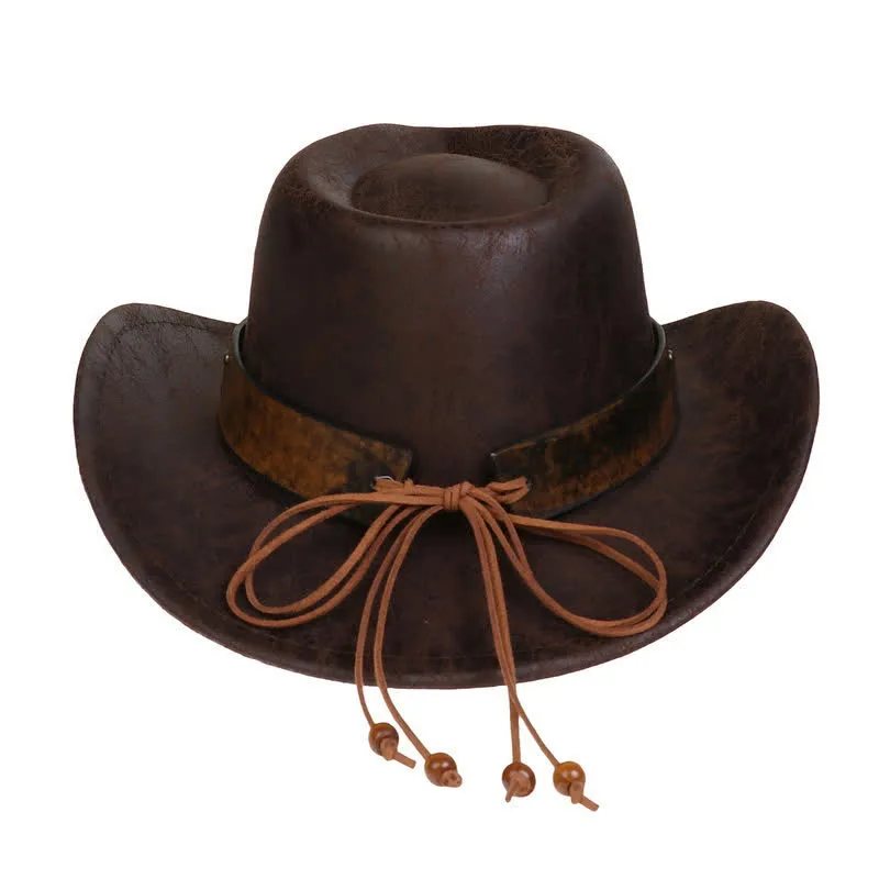 Longhorn Bull Vintage Imitation Leather Crack Cowboy Hat sold by FloralTrip product image thumbnail 5