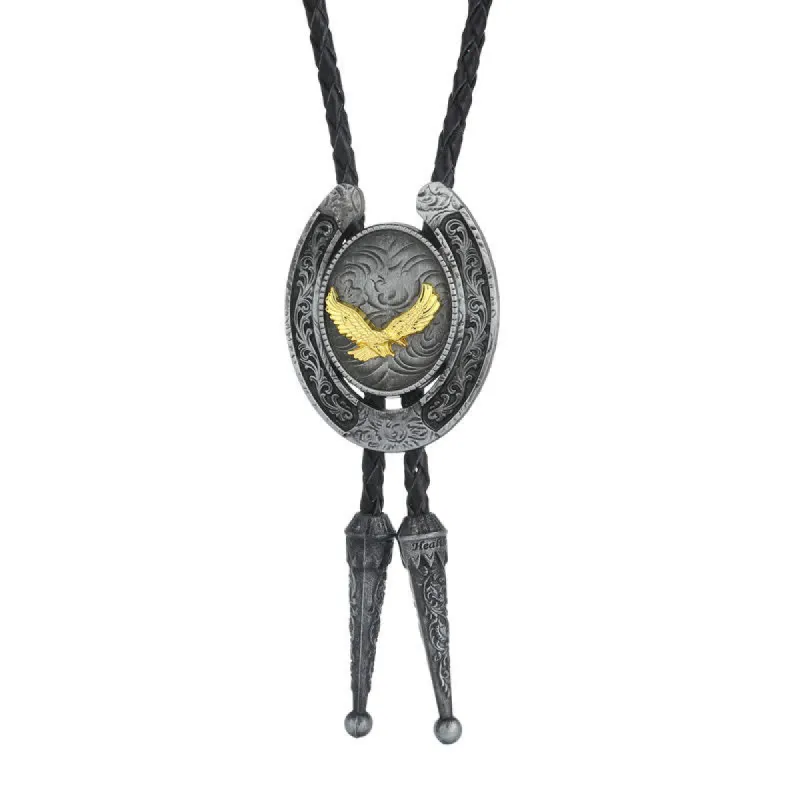 Delicate Animal Two Tone Horseshoe Shape Bolo Tie sold by FloralTrip