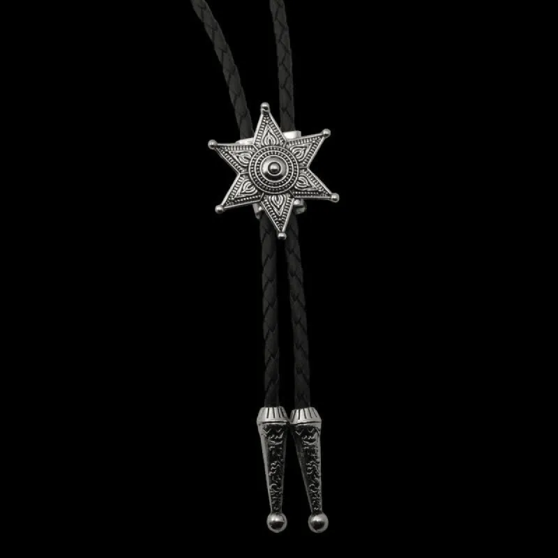 Punk Cowboy Vintage Plated Star Bolo Tie sold by FloralTrip
