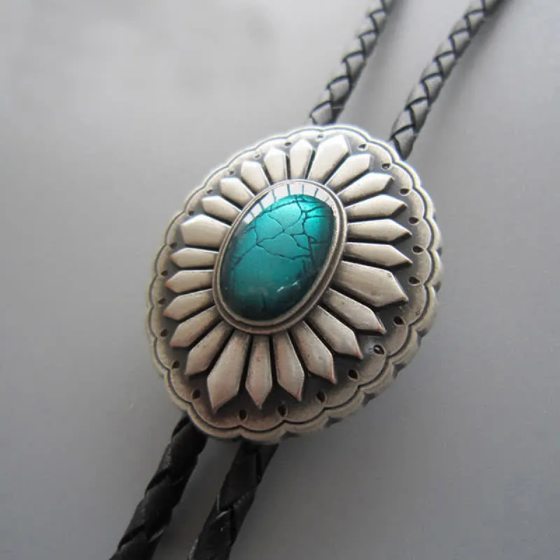 Sunburst Turquoise Western Accessory Bolo Tie sold by FloralTrip