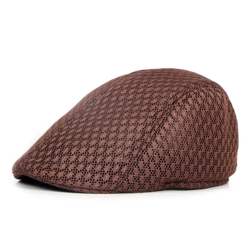 Mesh Summer Solid Color Flat Beret Hat sold by FloralTrip