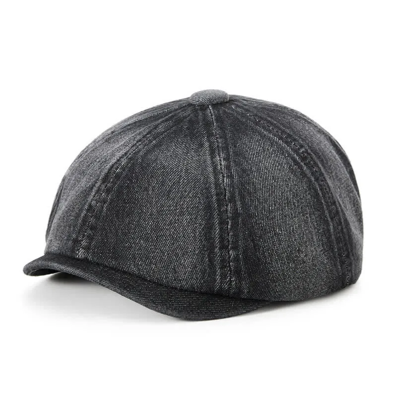 Distressed Vintage Washed Demin Beret Hat sold by FloralTrip