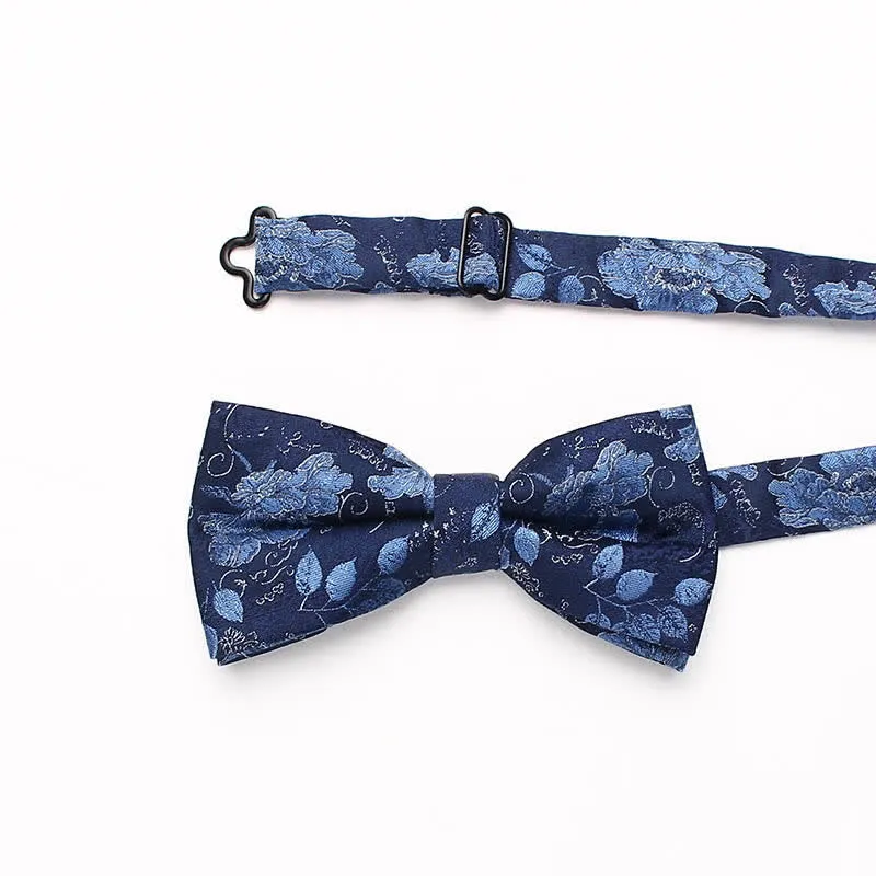 Men's Vintage Style Floral Striped Bow Tie sold by FloralTrip product image thumbnail 4