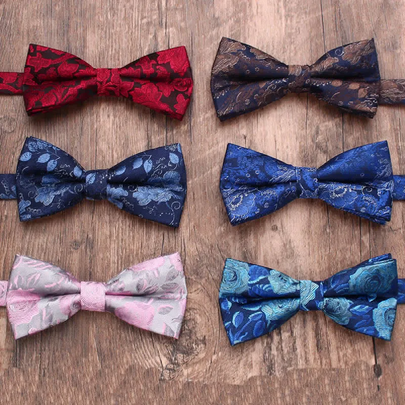 Men's Vintage Style Floral Striped Bow Tie sold by FloralTrip