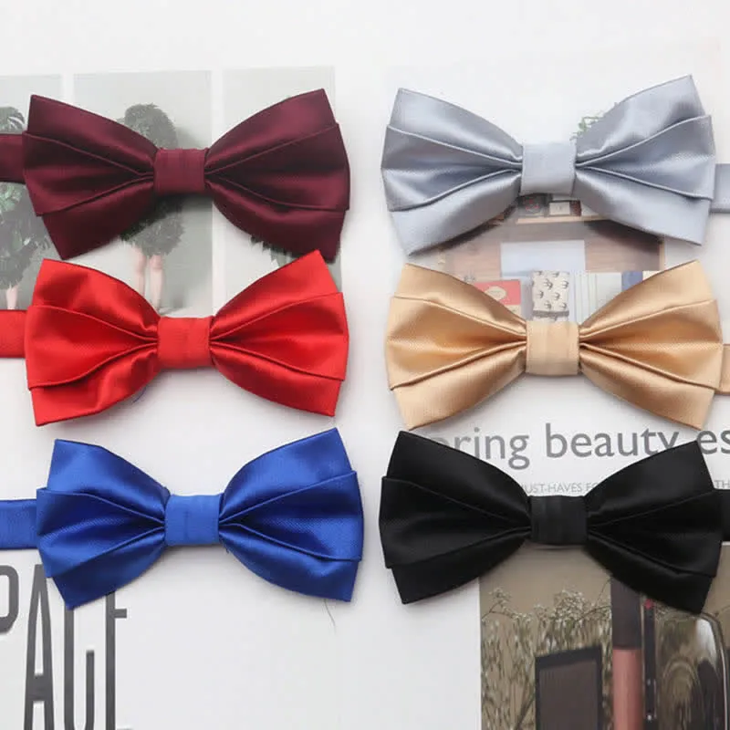 Men's Casual Simple Classic Solid Color Bow Tie sold by FloralTrip