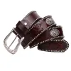 Weatern Style Five-Pointed Star Rivets Leather Belt sold by FloralTrip