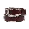 Weatern Style Five-Pointed Star Rivets Leather Belt sold by FloralTrip