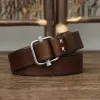 Retro Distressed Adjustable Smooth Buckle Leather Belt sold by FloralTrip