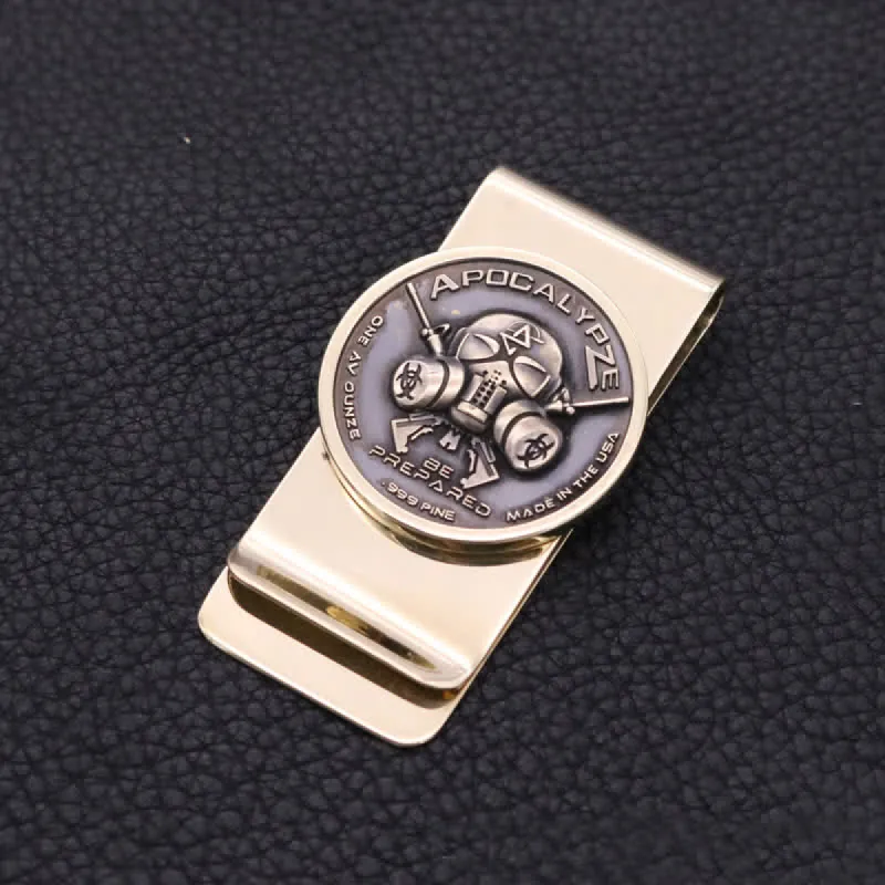 Creative Skull Soild Brass Coin Money Clip sold by FloralTrip