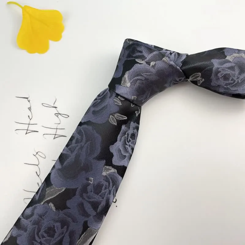 Men's Casual Personality Large Rose Floral Necktie sold by FloralTrip product image thumbnail 5