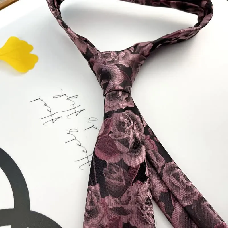 Men's Casual Personality Large Rose Floral Necktie sold by FloralTrip product image thumbnail 2