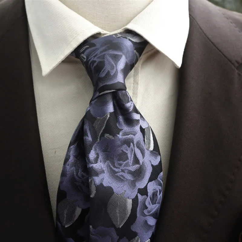 Men's Casual Personality Large Rose Floral Necktie sold by FloralTrip product image thumbnail 4
